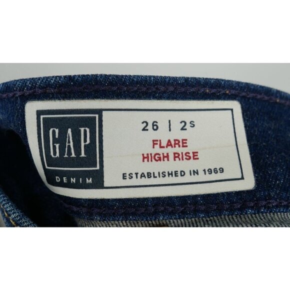 NWOT GAP High Rise Flare Jeans Blue 26 - Picture 5 of 6